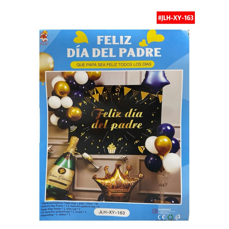 SET DE GLOBOS FELIZ DIA PAPÁ  #JLH-XY-163 P.U