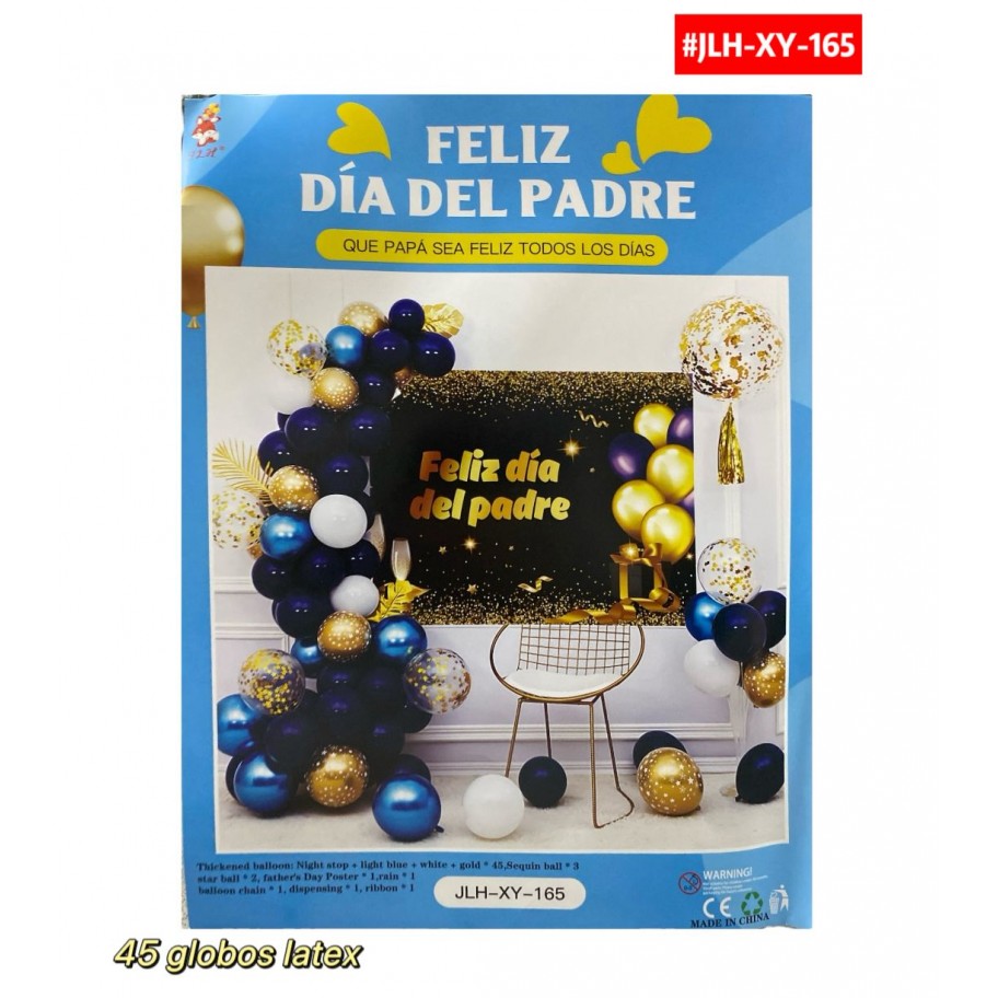 SET DE GLOBOS FELIZ DIA PAPÁ  #JLH-XY-165 P.U