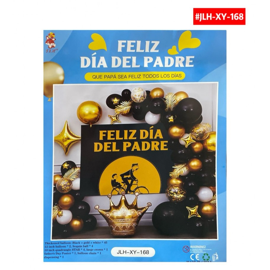SET DE GLOBOS FELIZ DIA PAPÁ  #JLH-XY-168 P.U