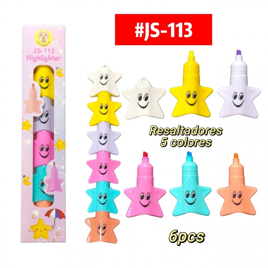 RESALTADOR 5en1 ESTRELLA #JS-113 P.U