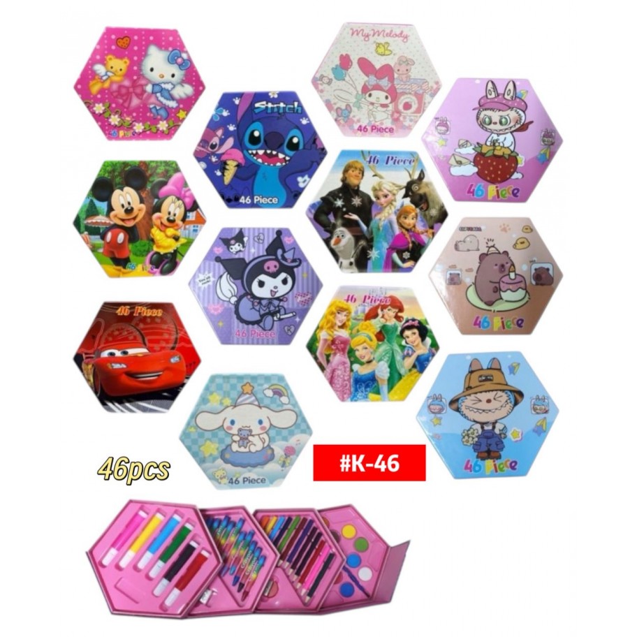 KIT ESCOLAR HEXAGONAL DE 46pcs #K-46