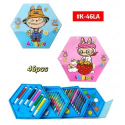KIT ESCOLAR HEXAGONAL LABUBU 46pcs #K-46LA