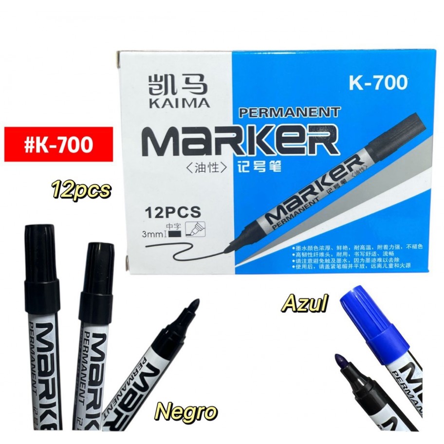MARCADOR MARKER UNICOLOR *12 #K-700