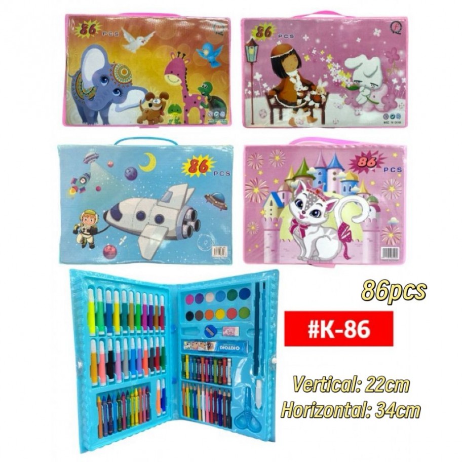 KIT DE UTENSILIOS ESCOLARES 86 PCS #K-86 P.U