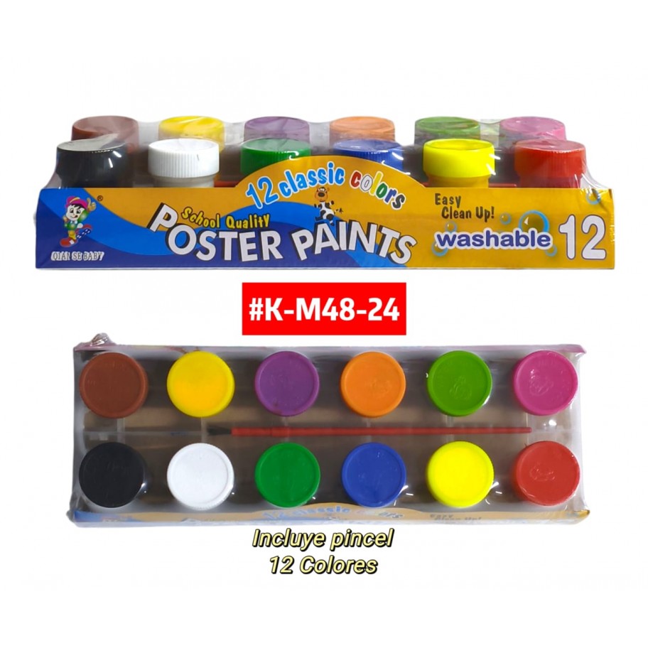 TEMPERAS DE 12 COLORES #K-M48-24
