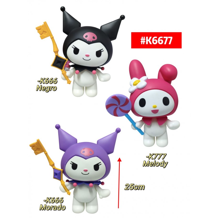 MUÑECA KUROMI MELODY 25cm #K6677 P.U