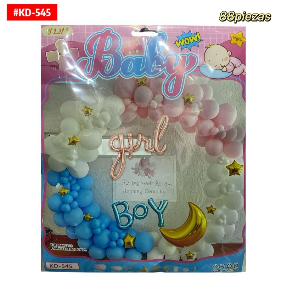 SET DE GLOBOS REVELACION DE SEXO 88pcs #KD-545