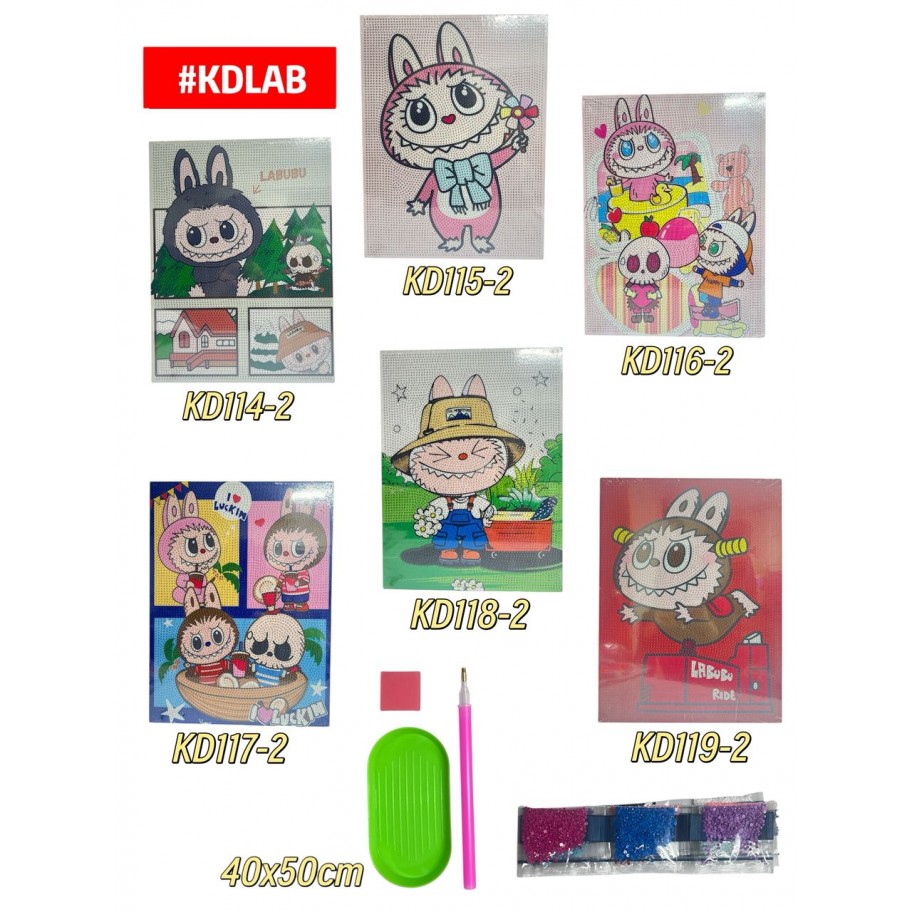 PINTURA DIAMANTE LABUBU 40x50cm #KDLAB PROMO