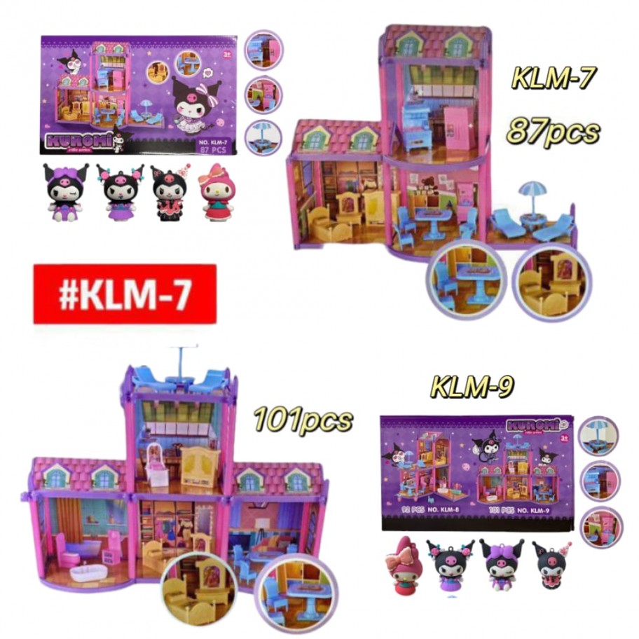 ESTUCHE CASITA KUROMI 87pcs #KLM-7 P.U