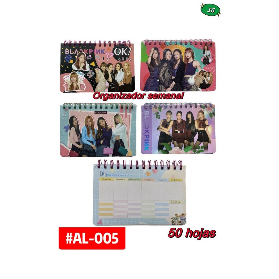 ORGANIZADOR SEMANAL BLACKPINK #AL-005 PROMO