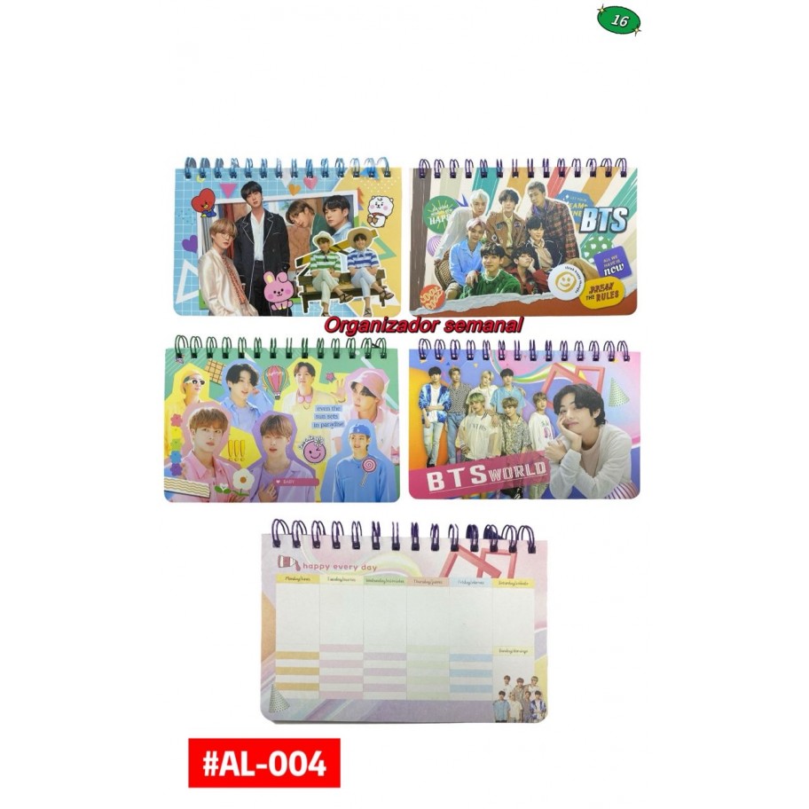 ORGANIZADOR SEMANAL BTS #AL-004 PROMO