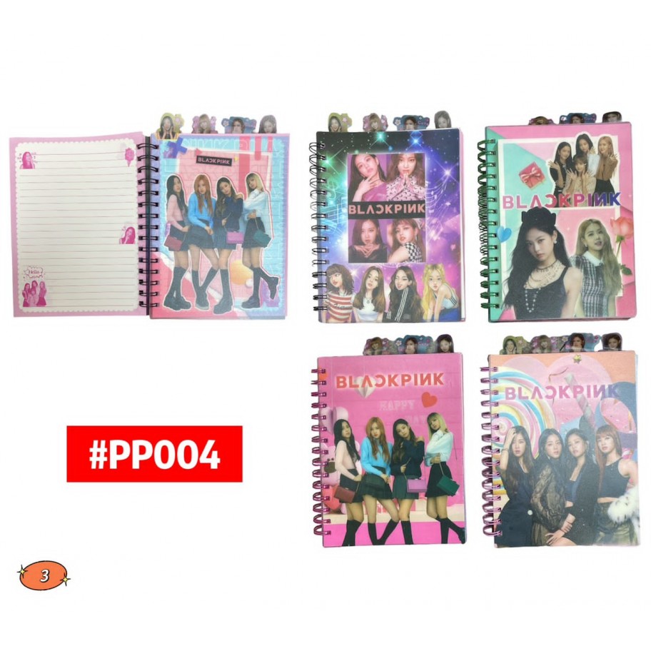 LIBRETA CON SEPARADORES BLACKPINK #PP004 P.U
