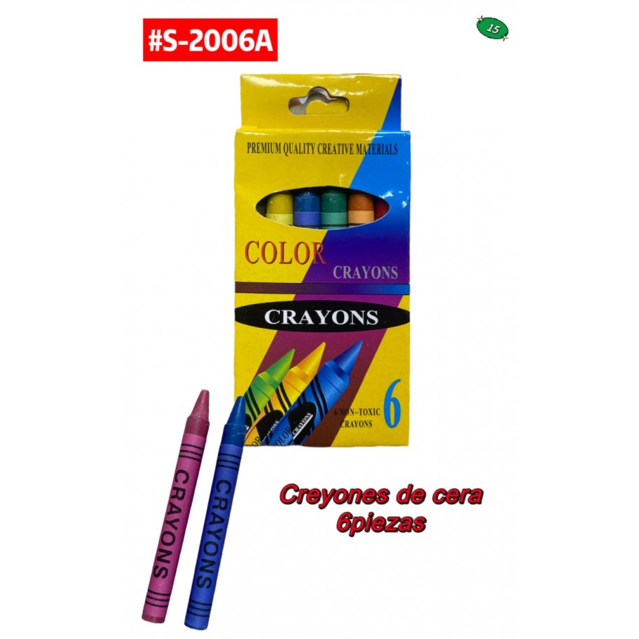 CRAYONES DE CERA *6 #S-2006A