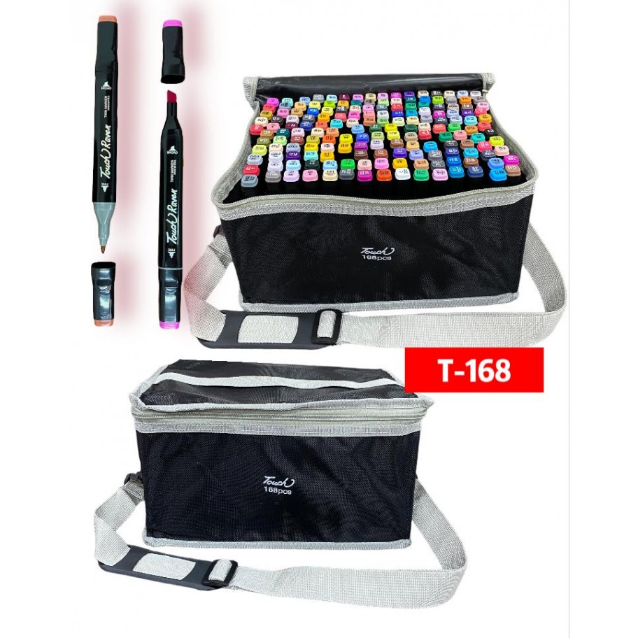 MARCADORES DOBLE PUNTA 168pcs #T-168 P.U