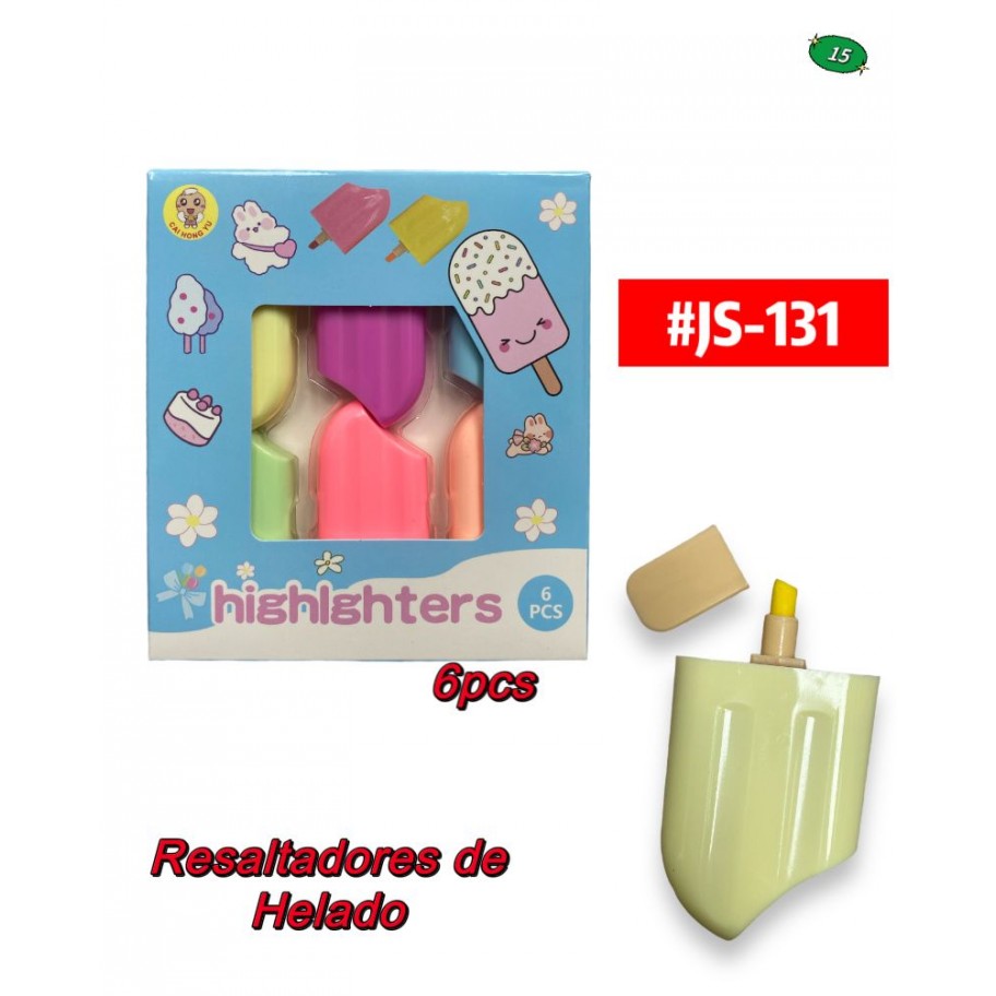 RESALTADORES PALETA DE HELADO 6uds #JS-131