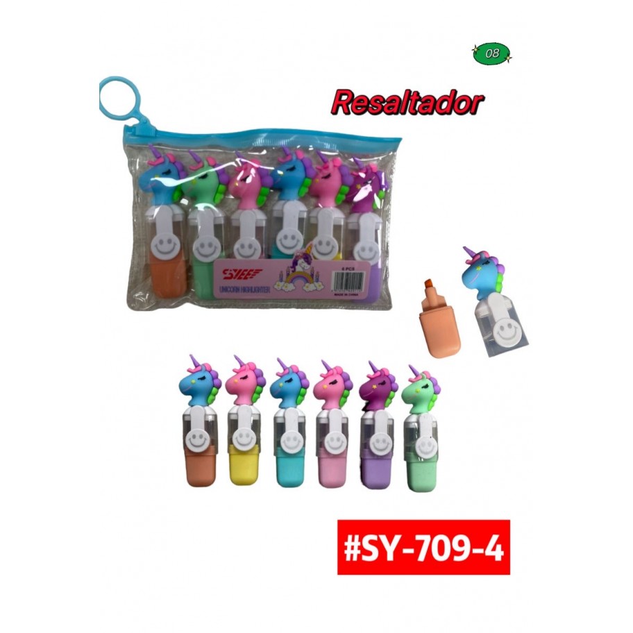 RESALTADORES UNICORNIOS 6uds #SY-709-4