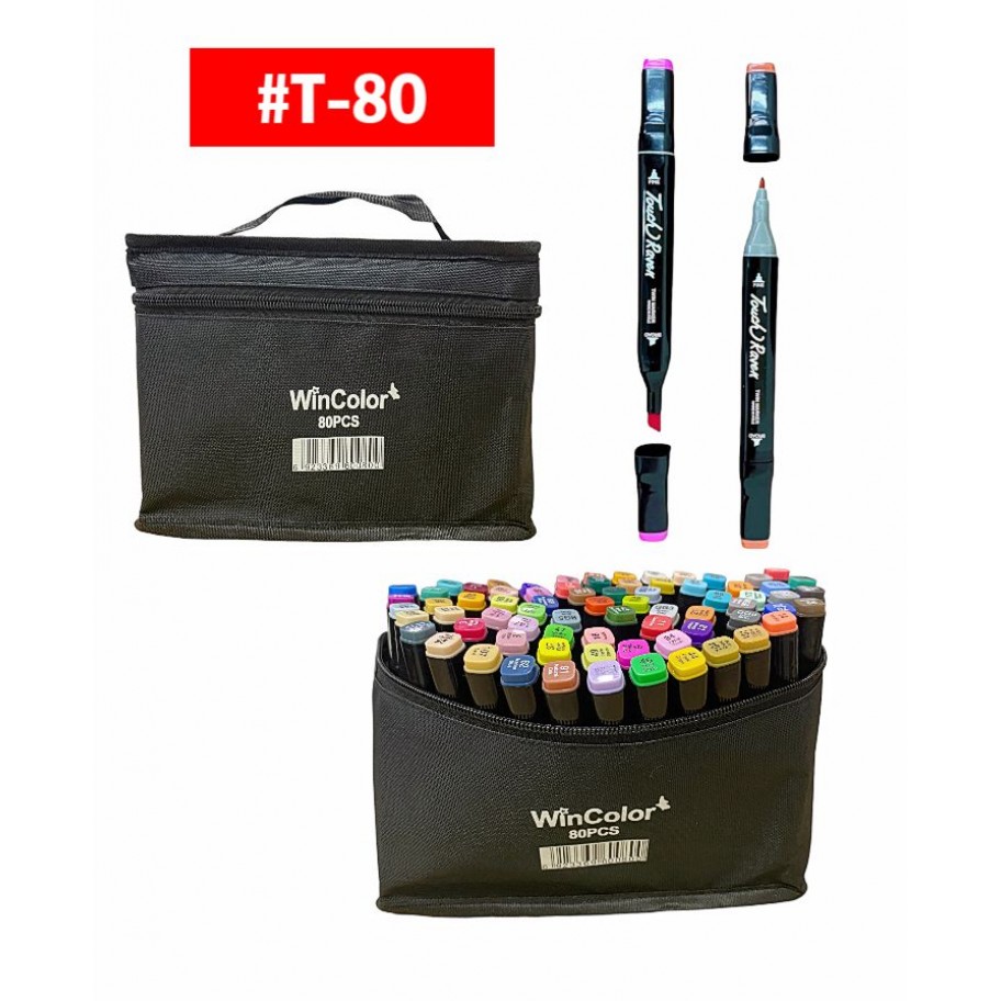 MARCADORES DOBLE PUNTA 80pcs #T-80 P.U