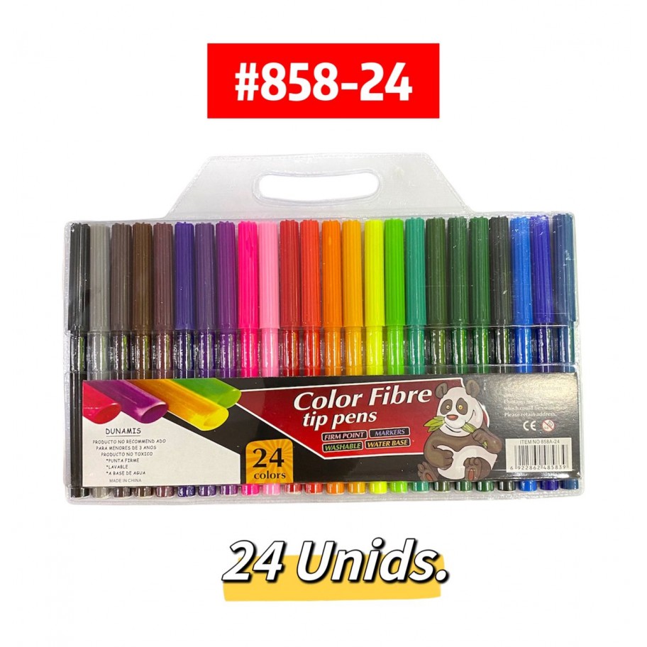 SET DE 24 MARCADORES COLOR FIBRE #858-24