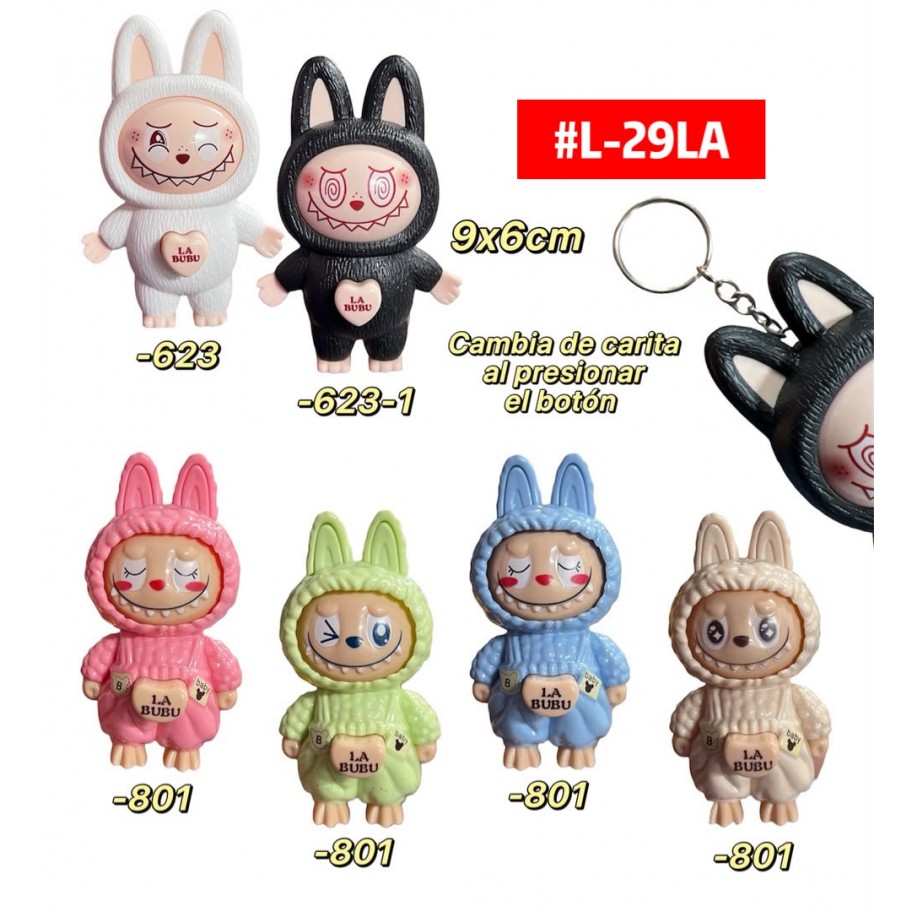 LLAVERO CAMBIA CARITAS LABUBU #L-29LA PROMO
