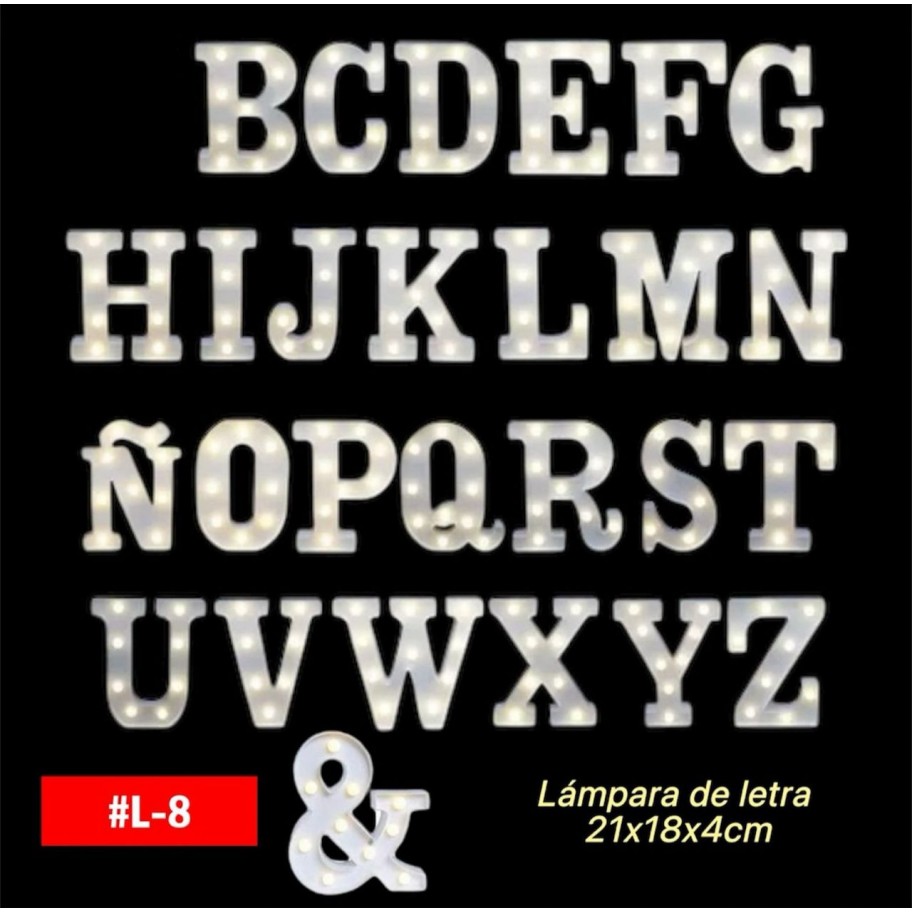 LAMPARA DE LETRA #L-8