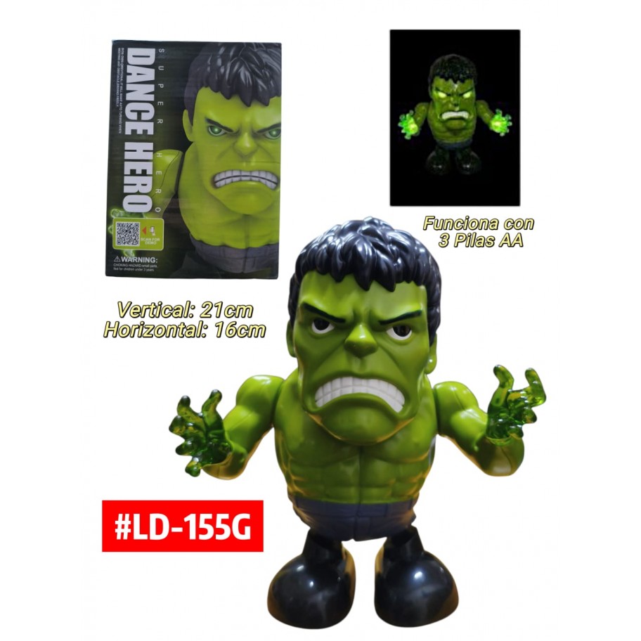 MUÑECO HULK CON LUCES #LD-155G PROMO