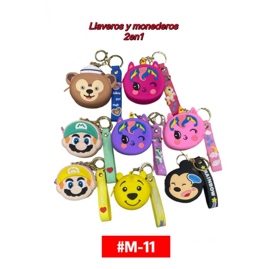 LLAVERO MONEDERO UNICORNIO 2in1 #M-11 PROMO