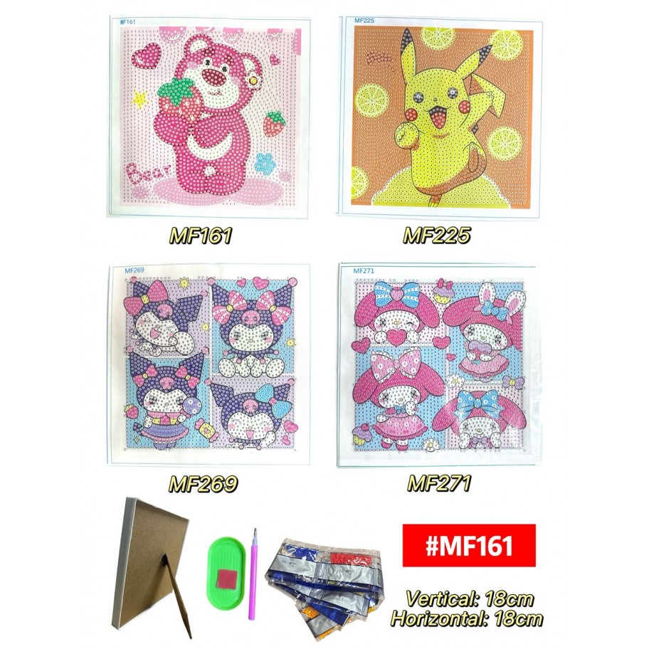 PINTURA DIAMANTE INFANTIL 18x18cm #MF161