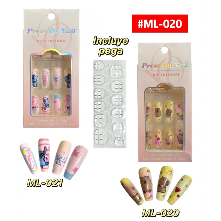 SET DE UÑAS CAPYBARA STITCH #ML-020