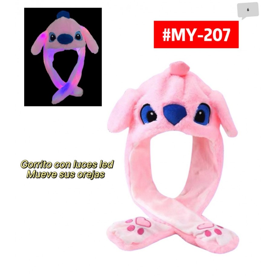 GORRITO STITCH CON LUCES LED #MY-207 P.U