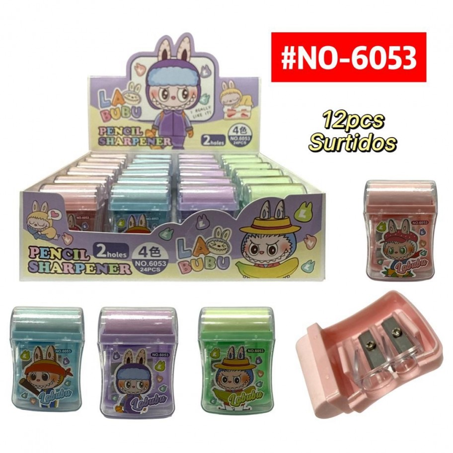 SACAPUNTAS DOBLE CON BORRADOR LABUBU *12uds #NO-6053