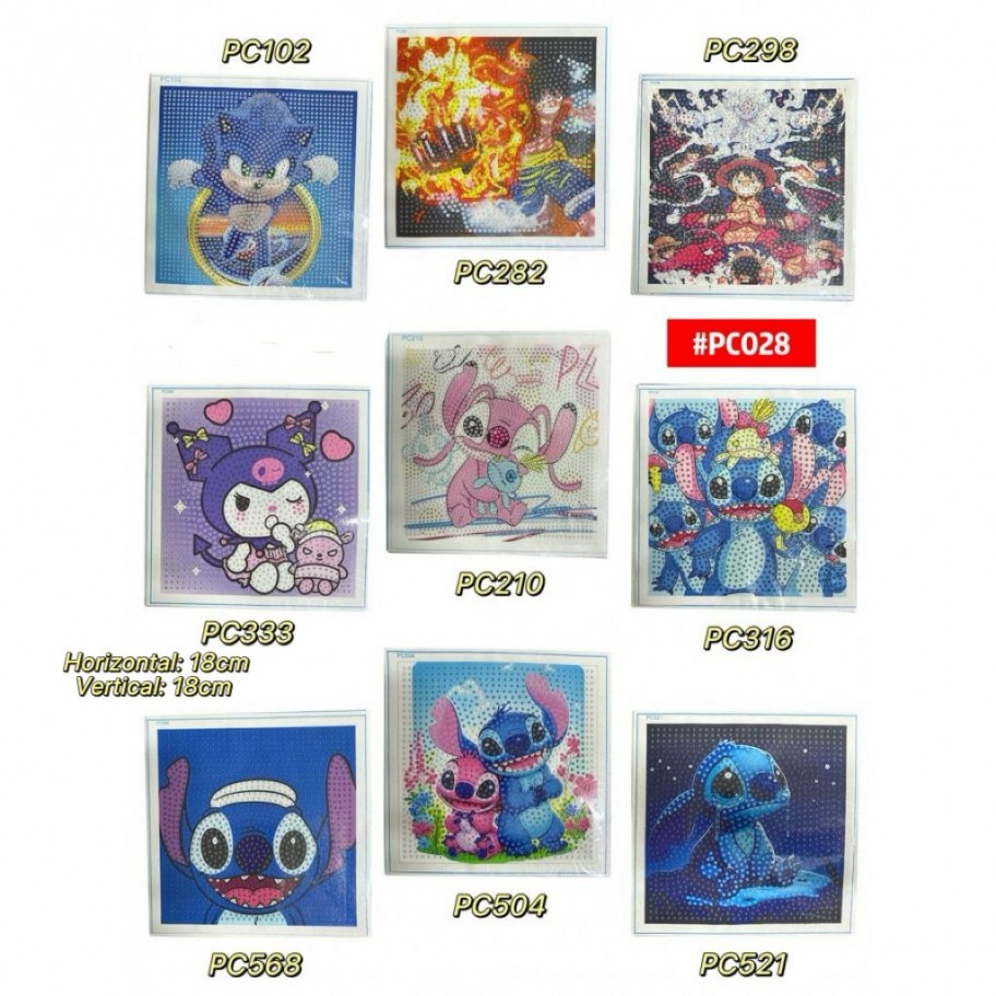 PINTURA DIAMANTE INFANTIL 18x18cm #PC028