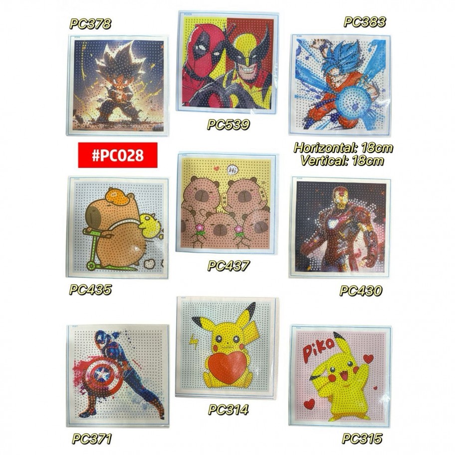 PINTURA DIAMANTE INFANTIL 18x18cm #PC028