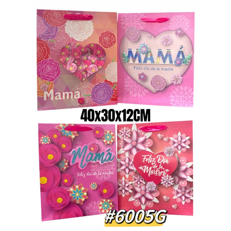 BOLSAS GRANDES DE REGALO FELIZ DIA DE LA MADRE 12uds #D6005G