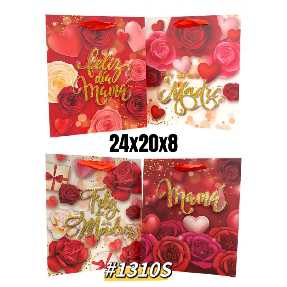 BOLSAS PEQUEÑAS DE REGALO FELIZ DIA DE LA MADRE 12uds #D1310S