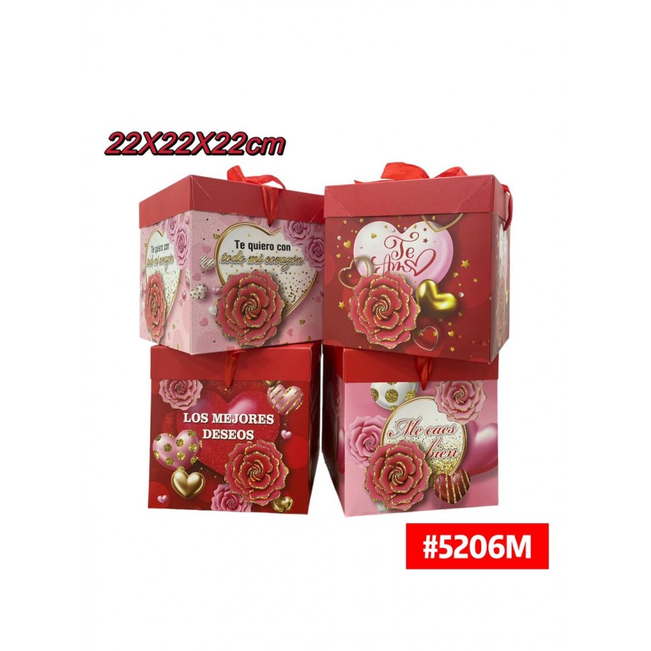 CAJAS MEDIANAS DE REGALO FLORES 12uds #D5206M