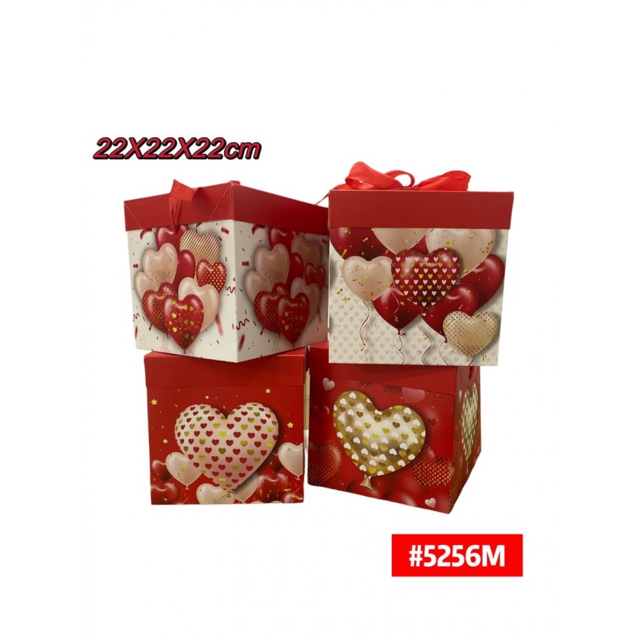 CAJAS MEDIANAS DE REGALO CORAZONES 12uds #D5256M