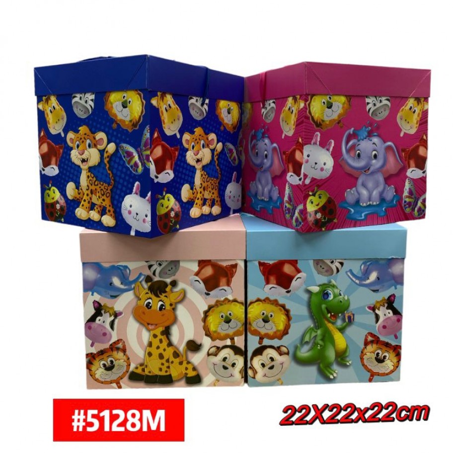 CAJAS MEDIANAS DE REGALO ANIMALITOS 12uds #D5128M