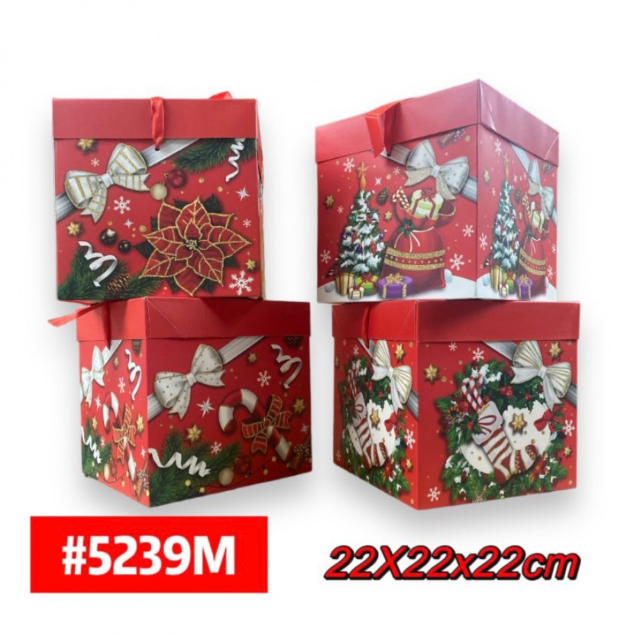 CAJAS MEDIANAS DE REGALO NAVIDEÑA 12uds #D5239M