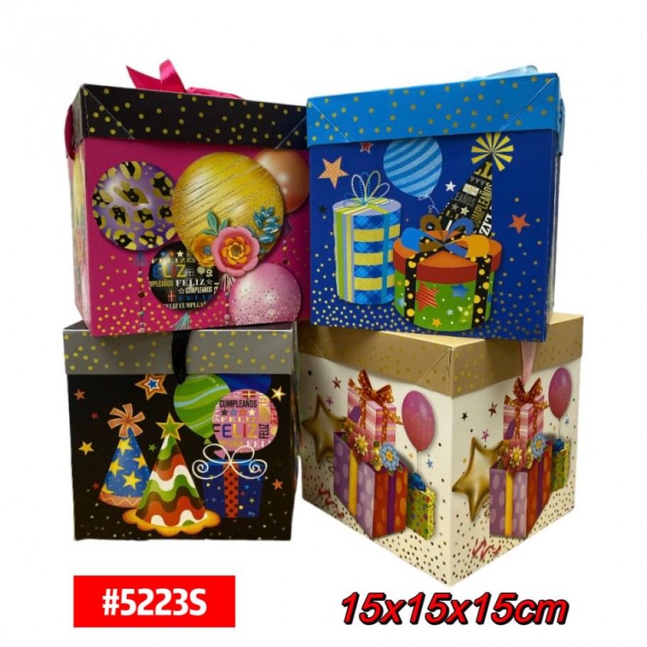 CAJAS PEQUEÑAS DE REGALO CUMPLEAÑOS 12uds #D5223S