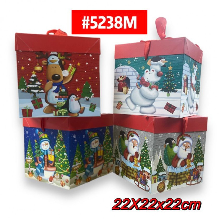 CAJAS MEDIANAS DE REGALO NAVIDEÑA 12uds #D5238M