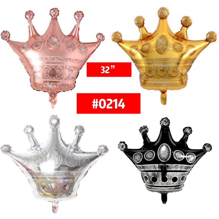 GLOBOS CORONA 32” GRANEL #0214 P.U