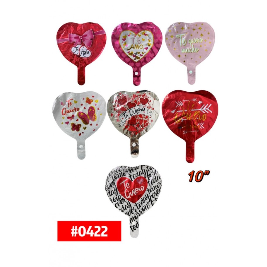 GLOBO CORAZON AMOR 10'' #0422 GRANEL 