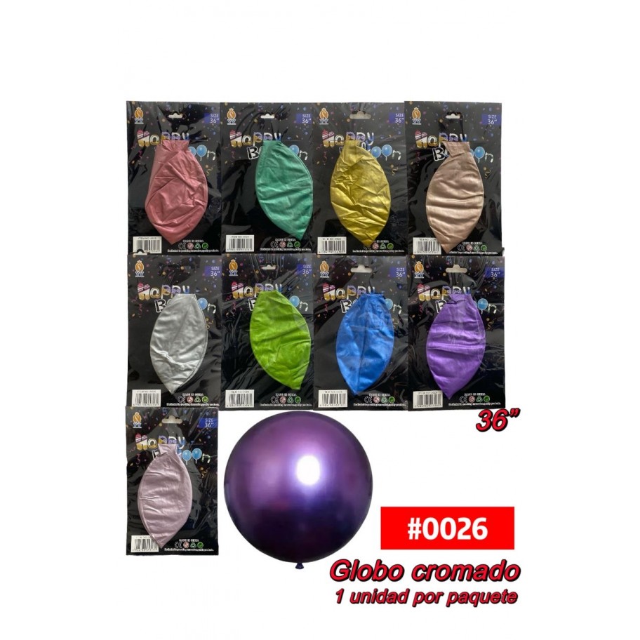 GLOBO 36" CROMADO #0026