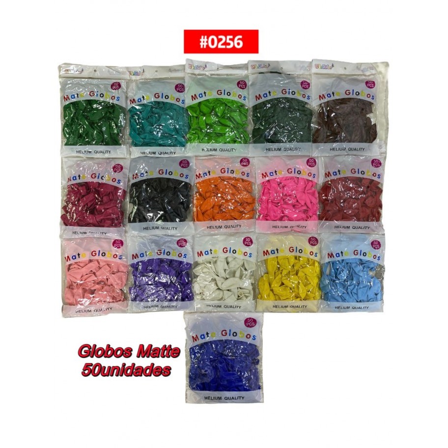 GLOBO LATEX MATTE 50uds #0256