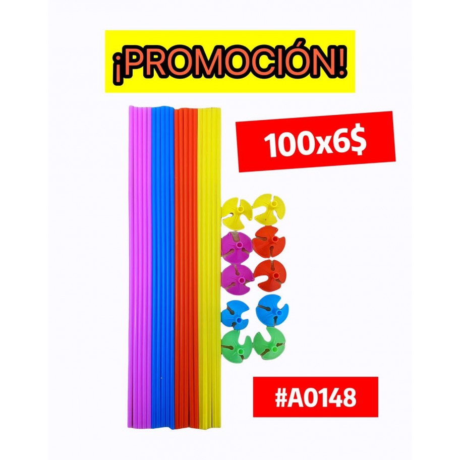 VARILLA PARA GLOBO *100 #A0148 PROMOCION