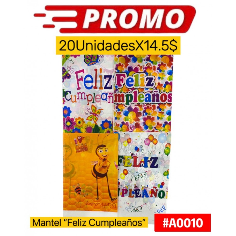 MANTELES SURTIDOS x20pqs #A0010 PROMO