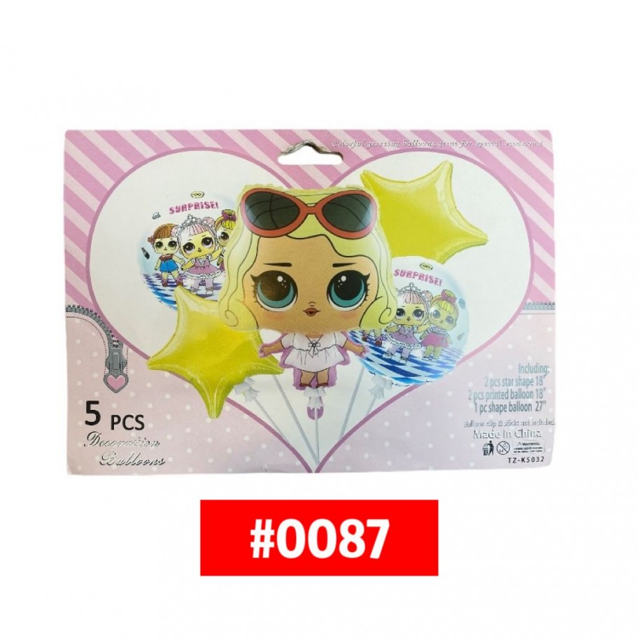 KIT DE GLOBOS L.O.L 5PCS #0087