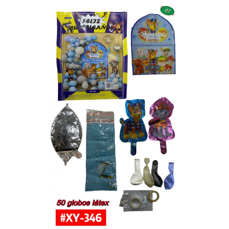 SET DE GLOBOS PAW PATROL #XY-346