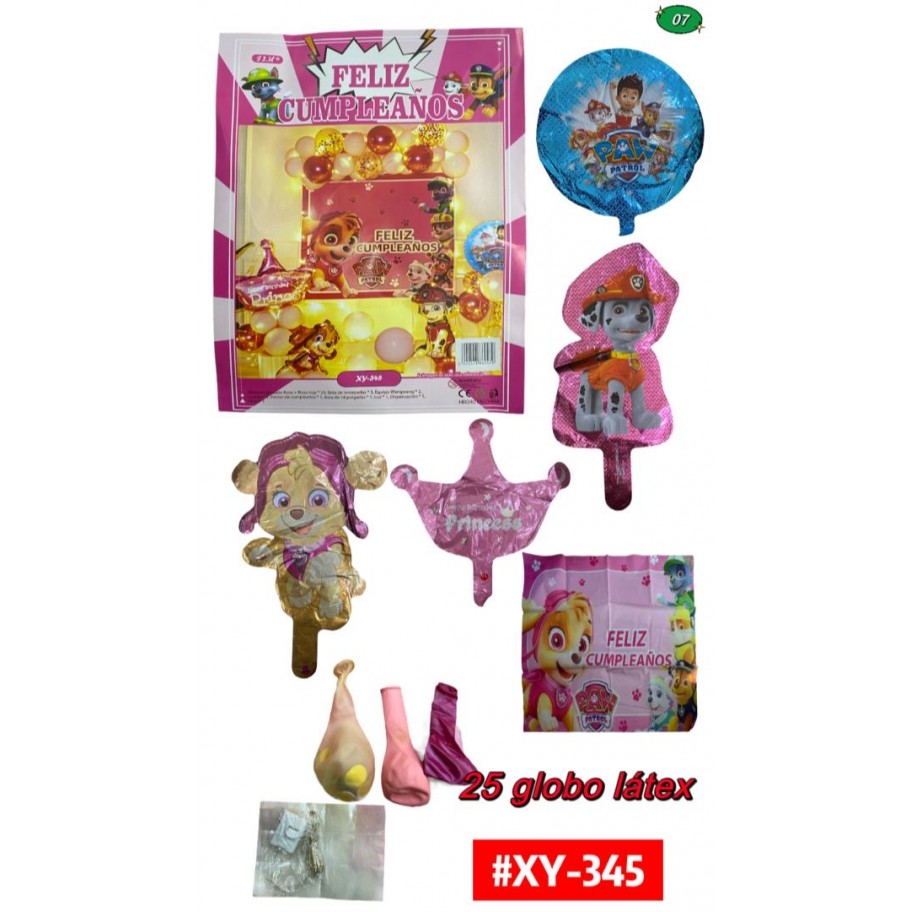 SET DE GLOBOS PAW PATROL #XY-345