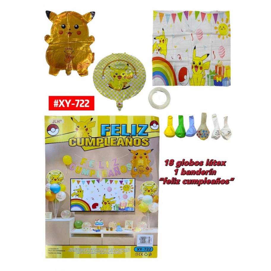 SET DE GLOBOS PIKACHU #XY-722